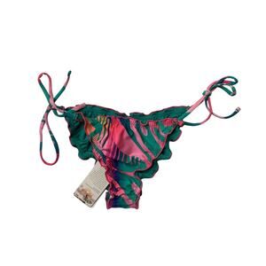 Agua Bendita Bikini Bottom Womens M Medium Belly Vini Alegria Scalloped Hem
